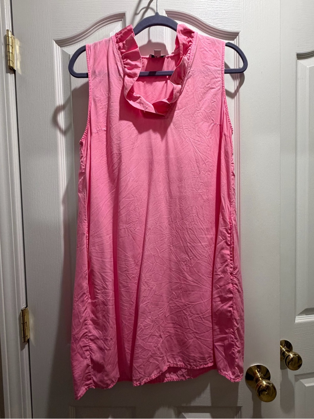 Crown & Ivy Pink Ruffle-Neck Dress